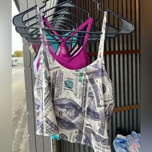 Money Print Tank Top